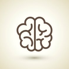 retro style isolated brain icon