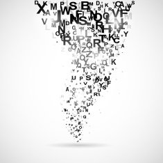 Abstract background with abc letters N14