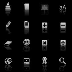 Education icon set 2