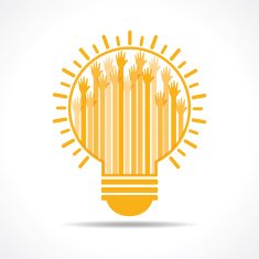 team work on new idea concept