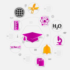 Education sticker infographic N304