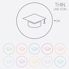 Graduation cap sign icon Education symbol N13