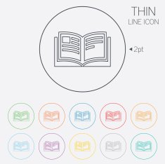 Book sign icon Open book symbol N24