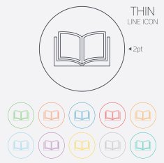 Book sign icon Open book symbol N25