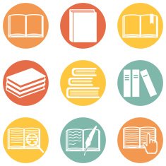 Vector Set of Books Icons N12