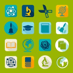 Set of education flat icons N108