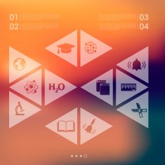 education infographic with unfocused background N110