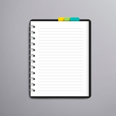 open blank lined notebook N2