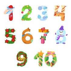 Numbers like symbols of the Christmas N2