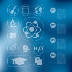 education infographic with unfocused background N112