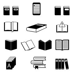 Vector Set of Books Icons Illustration