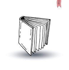 Book icon isolated illustration vector N24