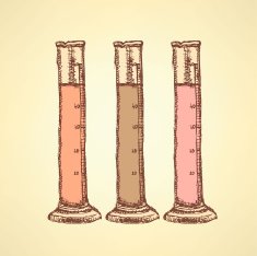 Sketch beaker in vintage style N10