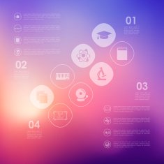 education infographic with unfocused background N113