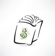 business book grunge icon