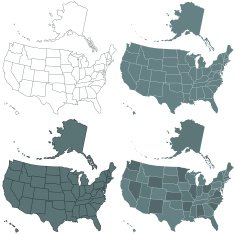 USA map set