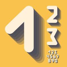 Number icons Vector set N4