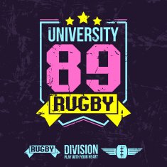 Emblem of the college rugby team N4