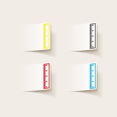 realistic design element ruler N131