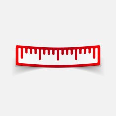 realistic design element ruler N132