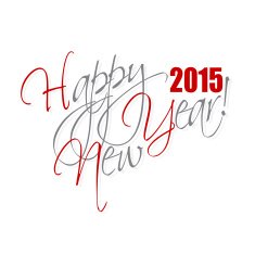 2015 Happy new year hand lettering