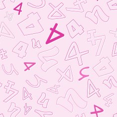 seamless pattern with number four