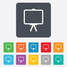 Presentation billboard sign icon PPT symbol N11