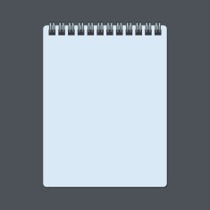 Realistic Spiral Notepad Notebook Isolated on Dark Vector