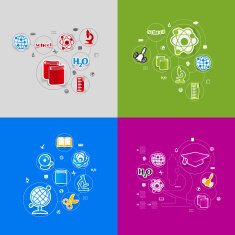 Education sticker infographic N329