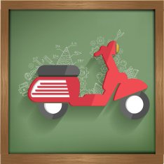 Motorcycle design on blackboard background clean vector