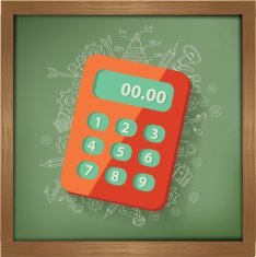 Calculate design on blackboard background clean vector
