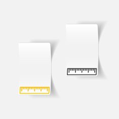 realistic design element ruler N133
