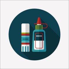 glue flat icon with long shadow eps10 N21