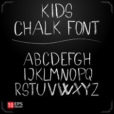 Kids chalk font N2