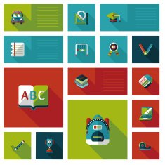 back to school flat ui background eps10 N57