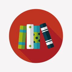 bookshelf flat icon with long shadow eps10 N33