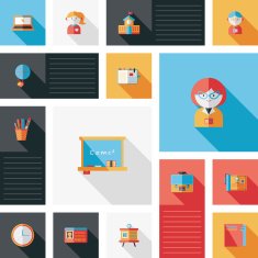 back to school ui flat background