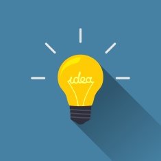 Creative idea in light bulb shape as inspiration concept