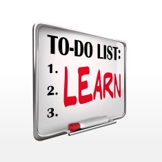 The word learn on to-do list whiteboard free image download