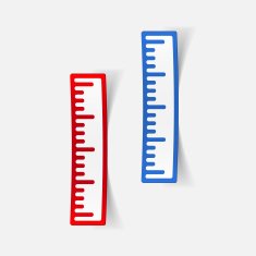 realistic design element ruler N134