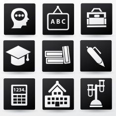 Education sign icon set vector N2