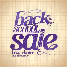 Back to school sale blackboard chalk