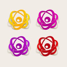 realistic design element atom N95