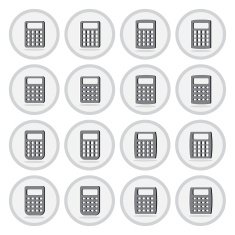 Vector of flat icon calculator set