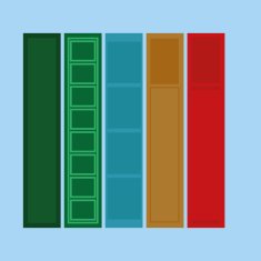 Group Of Colorful Books Illustration Isolated N14