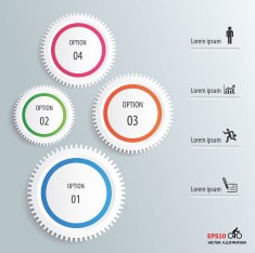 Infographics number options template N2