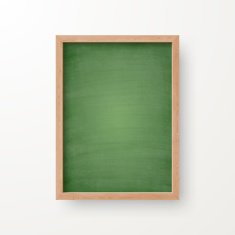 Blank Chalkboard with Wooden Frame on white background N3