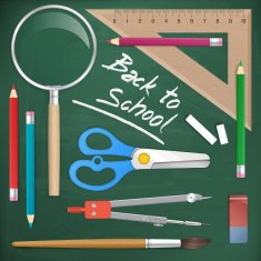 back to school tools object vector element N2