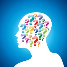 silhouette of a question mark with human head N2