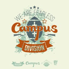 Campus rugby team emblem and icons N4